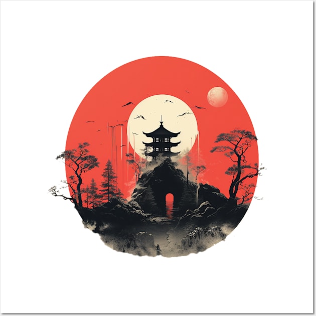 japanese temple Wall Art by dorapeterx